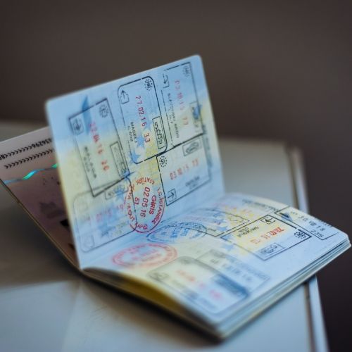 Passport stamps